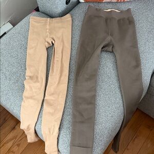 Tan and Brown fleeced Leggings